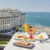 Breakfast table at Electra Palace Thessaloniki overlooking the sea and waterfront