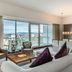 JW Marriott Hotel Bogota lounge with city-view windows and modern seating in Bogotá