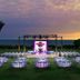 Hard Rock Hotel Vallarta in Nuevo Vallarta with oceanfront outdoor event setup at sunset