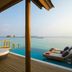 Emerald Faarufushi Resort & Spa in Ifuru: overwater villa deck with infinity pool and ocean view