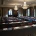 Stallmästaregården Hotel Stockholm conference room with chandeliers and rows of meeting tables