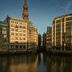 The Nikolai Hamburg - Leonardo Limited Edition overlooks Hamburg canal at sunset