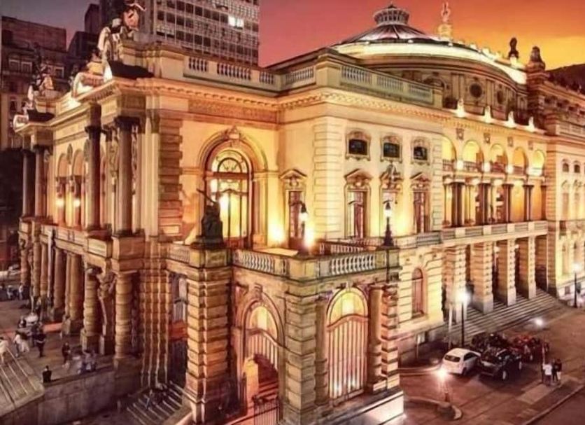 Hotel Amalia in Sao Paulo, grand historic building exterior at sunset