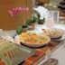 Howard Civil Service International House Taipei City breakfast buffet with fruit platters and flowers