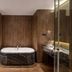 Courtyard by Marriott Shanghai International Tourism and Resorts Zone bathroom with soaking tub and double vanities