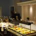 Buffet setup at Hafjell Hotell in Øyer (Hafjell) with salads, hot dishes and candles
