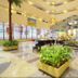 Bristol International Guarulhos lobby in Guarulhos with potted plants, seating, and bright glass walls
