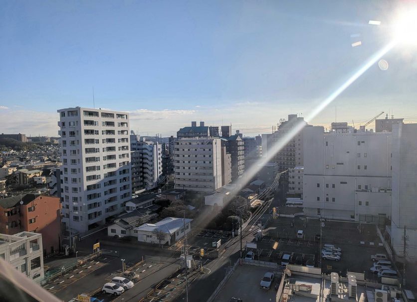 Apa Hotel Sagamihara Hashimoto Ekimae city view over Sagamihara buildings in bright sunlight