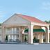 Baymont by Wyndham Sandusky exterior with covered entrance, balcony rooms and parking area