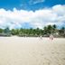 Palmira Beach Resort & Spa in Phan Thiet with wide sandy beach, palm trees and oceanfront setting