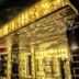 Zhuhai Zobon Art Hotel in Zhuhai lobby with gold mirrored ceiling and polished reflective floors