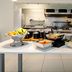 Hilton Garden Inn Roseville breakfast buffet with fruit, pastries, and hot dishes