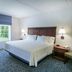 Hampton Inn & Suites Berkshires-Lenox room in Lenox with king bed, TV, and window view