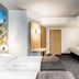 B&B Hotel Bonn-West room in Bonn with twin beds, desk, and wall mirror