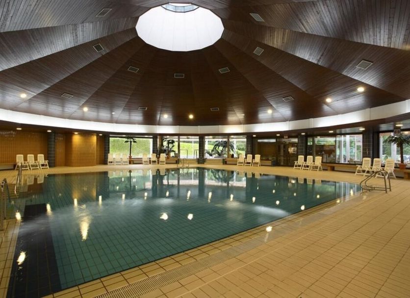 Indoor pool at Hotel Smarjeta - Terme Smarjeske Toplice in Šmarješke Toplice with domed ceiling