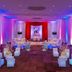 Hard Rock Hotel Vallarta banquet hall in Nuevo Vallarta with purple lighting and event tables