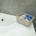B&B Ponticello Palermo bathroom sink with chrome faucet and toiletries basket