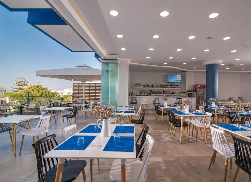 Belvedere Village in Agia Pelagia with open-air terrace dining and sea views