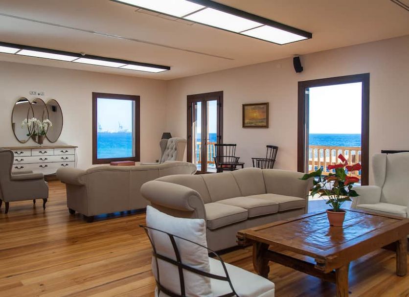 El Mirador de Fuerteventura in Puerto del Rosario lounge with ocean views and seating area