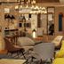 Le Corail Apart'Hotel & Splash Park in Hammamet lounge with armchairs, lantern lighting and stone columns