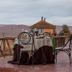 Kasbah Tizzarouine in Boumalne Dadès: terrace dining with mountain and desert views
