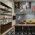Courtyard by Marriott San Francisco Union Square lounge with abstract art, sofa seating and a patterned rug