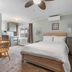 Echo Motel, Old Orchard Beach room with bed, kitchenette, chair, and window view