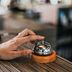 Hand ringing a service bell at Sure Hotel by Best Western Limoges Sud in Feytiat