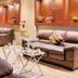 Barakat Burhan Hotel Mecca lounge with leather sofas and glass coffee tables