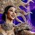 Serene Sands in Bang Lamung: ornate show performer against a purple sparkling backdrop