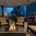 Residence Inn by Marriott Grand Rapids Downtown patio with fire pit and city views in Grand Rapids