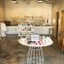 Hotel Flora and Fauna in Wimberley boutique shop with shelves of toiletries and display tables