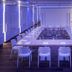 Hotel Alhambra in Santa Susanna meeting room with long conference table and purple lighting