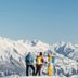 Hotel Geisler Tulfes guests overlook snow-covered alpine peaks in Tulfes