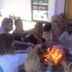 Hotel Vishla Palace in Rishikesh: guests seated around a fire pit indoors