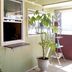 OYO Hotel Kings At Clovis exterior walkway with potted plant and open service window