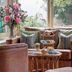 Best Western Sysonby Knoll Hotel in Melton Mowbray lounge with leather sofas, flowers and garden view