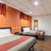 Motel 6 Elizabeth NJ Newark Liberty Intl Airport room with two beds and a jetted tub in Elizabeth