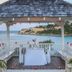 Pineapple Beach Club Antigua adults only gazebo dining deck with ocean and island views in Willikies