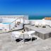 Hotel Agaró, Chipiona: rooftop terrace with hot tub, loungers and sea view