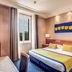 Hotel Diocleziano Rome guest room with double bed, window view and TV