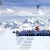 Hotel La Prairie in Crans-Montana with snowy mountain view and ski slope in the foreground
