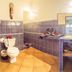 Hotel Laguna del Cocodrilo bathroom in Tamarindo with toilet, sink, mirror and tiled walls