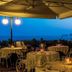 Bajamar Beach Hotel in Formia terrace dining with sea view at sunset