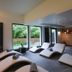 Europe Hotel in Haguenau spa lounge with curved white loungers and floor-to-ceiling garden views
