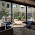 Homewood Suites by Hilton Lynnwood Seattle Everett patio with fire pit and outdoor seating