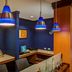 Fairfield Inn & Suites by Marriott Indianapolis Noblesville lobby business center with blue pendant lights
