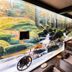 Le Moulin de la Wantzenau in La Wantzenau: spa treatment room with mural wall, massage bed and tub