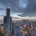Ct Theme Suite in Kaohsiung City with city skyline and harbor view at dusk