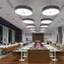Workinn Hotel in Gebze buffet dining hall with long tables, modern ceiling lights and large windows